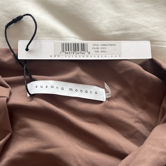 Susana Monaco tube top in coco size S NWT - Picture 3 of 3